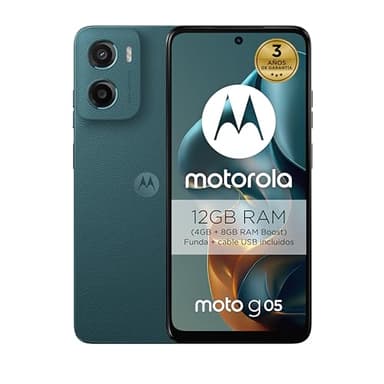 Motorola Moto g0512GB(4GB+8GB RAM Boost)/64GB Azul, España, Pantalla superbrillante de 6.67", Sistema de cámaras de 50 MP, Modo Retrato con IA, Cuero Vegano, Corning Gorilla Glass 3, batería 5200mAh