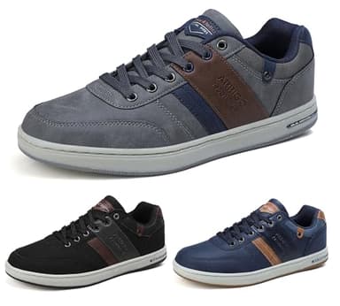ARRIGO BELLO Zapatos Hombre Zapatillas para Vestir Casual Deportivas Confort PU Cuero Deporte Sneakers Talla 41-46, A Gris, Talla 42
