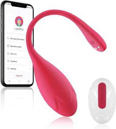 Ejercitador Suelo Pelvico Enabled App Movil y Remoto Control - Reafirmantes de Músculo Pélvico de Mujeres, Rojo