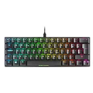 Mars Gaming MKMINIRPT Negro, Teclado Mecánico RGB, Ultra-Compacto, Switch Rojo, PT