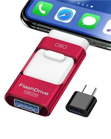Pendrive de Alta Velocidad 3.0 de 256 GB, Memoria USB Externa 4 en 1 - Almacenamiento para Datos, Imágenes y Películas - Acceso Rápido con un Solo Click