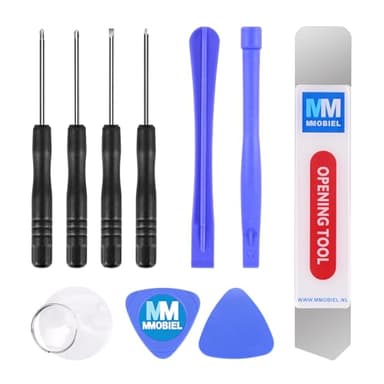 MMOBIEL Kit 10 en 1 de Herramientas para reparación inclyendo Destornilladores, Herramientas pry. para teléfonos Inteligentes, etc Incl Copa de succión y Palanca metálica (Spudger)