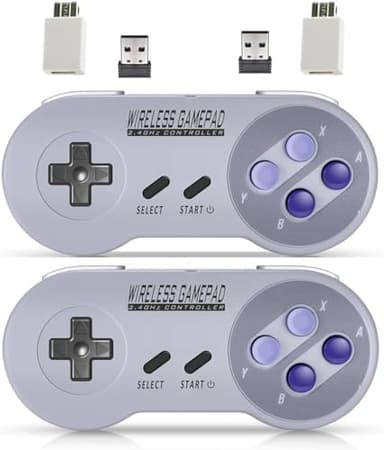 Genérico Pack de 2 mandos inalambricos estilo retro