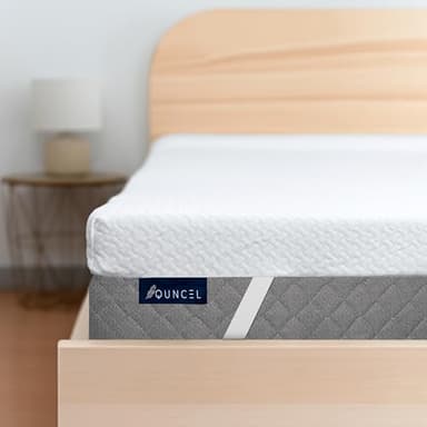 QUNCEL® Sobrecolchon ViscoGel Premium | 135x190 | 7cm | Firmeza Alta | Desarrollado en España | Topper Viscoelástico 135x190, Topper Viscoelastico de Gel Frio, Mattress Topper Colchon Oeko Tex®