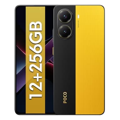 Xiaomi POCO X7 Pro - Smartphone de 12+256GB, Pantalla CrystalRes 1.5K 120Hz AMOLED, MediaTek Dimensity 8400-Ultra, Cámara de 50 MP, 90W HyperCharge, Cargador no Incluido, Amarillo (Versión ES)