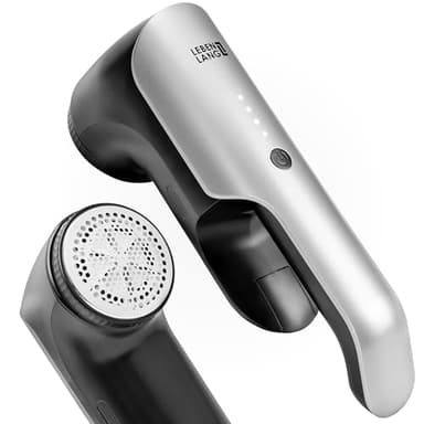 LEBENLANG Afeitadora eléctrica de pelusa, 2000 mAh, incluye indicador LED y cepillo de limpieza, hasta 2 horas de tiempo de funcionamiento, afeitadora de pelusa para ropa, quitapelusas, quitapelusas