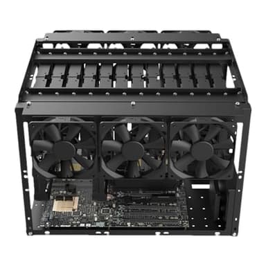 Mining Case - Estuche de PC para minero, apilable, accesorios de minería de criptomonedas, soporte de rack, banco de pruebas al aire libre, compatible con placa base ATX