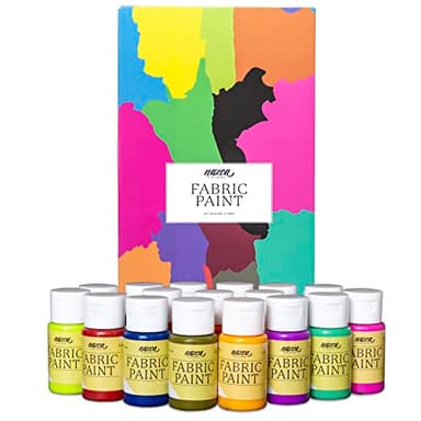 Nazca Colors Pintura Textil Permanente y Lavable Set 16 Colores x 30ml – Acrílicos para Tela y Cuero ideal para Pintar Ropa, Zapatillas, Camisetas, Vaqueros, Sneakers, Totebags