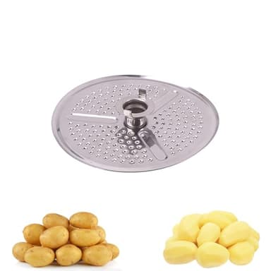 TUKEVA 1 pelador para Thermomix TM6 TM5, pelador de patatas con plástico, pelador de verduras, pelador de patatas, frutas y verduras, para pelar patatas, zanahorias, verduras (plata)