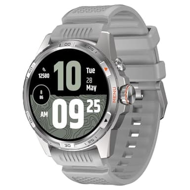 Ticwatch Atlas Smartwatch para Hombres Reloj Inteligente con Sistema operativo Android Wear para Exteriores Batería de 90 Horas Más de 110 Modos de Entrenamiento Mapa de Calor Detección (Gris)