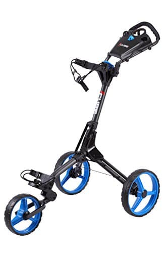 Score Industries Golftrolley Cube Carro de Golf, Unisex, Charcoal y Azul