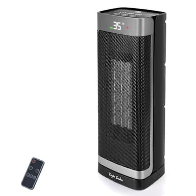 Taylor Swoden Fiery Pro - Calefactor cerámico PTC, 2000W con mando a distancia, pantalla LED, temporizador 24H, oscilante 70º, 3 velocidades y modo ECO. Calentamiento rápido dormitorios, despachos etc