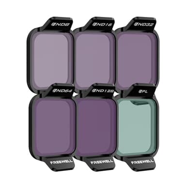 Freewell Kit de Filtro ND de día estándar para dji Flip Drone ND8, ND16, ND32, ND64, ND128, filtros PL para reducción de luz, Colores mejorados y Movimiento Suave