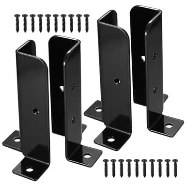Soportes para postes, 4 piezas, bases para postes ajustables, anclajes para postes, soportes para base de postes de terraza, soportes para pérgola para postes de 38x38/50x50/50x101/101x101mm