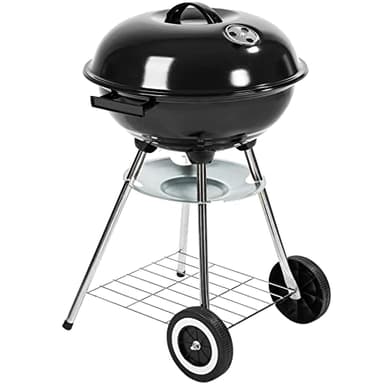 TecTake Barbacoa Barbecue Grill con Carbón Vegetal Parrilla Fumador - Varios Modelos - (Barbacoa con Tapa y Ruedas Kettle | no. 401665)