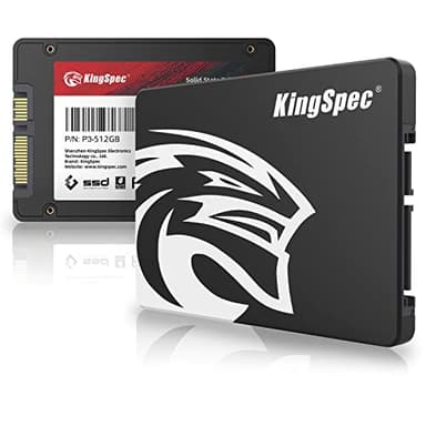 Kingspec SSD 512GB 2,5" SATA III SSD, TLC 3D NAND Flash Disco Duro SSD 512GB Interno Lectura de hasta 570 MB/s, para escritorios/computadoras portátiles/Todo en uno