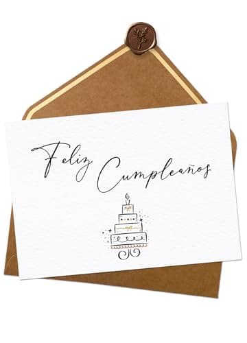 Joli Coon Tarjeta cumpleaños - Feliz cumpleaños tarjeta - Tarjeta felicitacion cumpleaños con sobre y un sello de cera