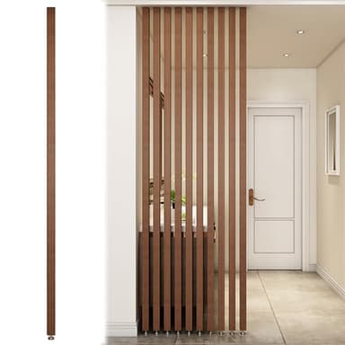 Separador de Ambientes Partición de pared Separador de ambientes De suelo a techo Lamas de madera - Mampara Poste Separador Sala de estar Sencillo Moderno Entrada Restaurante Oficina Columna hueca dec