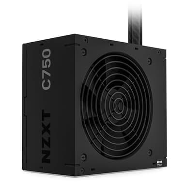 NZXT Fuente de alimentación C750 Bronze – PA-7B2BB-EU - 750 W – Certificación 80 Plus Bronze – Diseño no modular – Ventilador FDB de 120 mm – 3 años de garantía – Negra (2023)