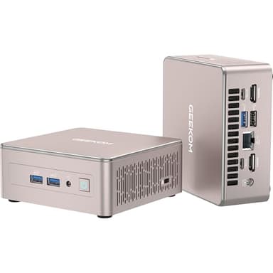GEEKOM NUC Mini PC A5, AMD Ryzen 7 5825U (hasta 4.5GHz) PC de Sobremesa, Mini Ordenador, 16 GB DDR4 512GB SSD con Windows 11 Pro, WiFi 6, HDMI, BT 5.2 PC para Juegos y Oficina