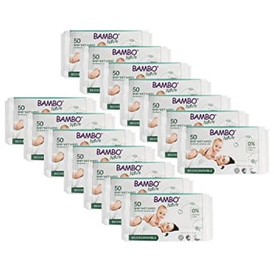 Toallitas Húmedas Biodegradables de Bebé Bambo Nature Pack 14 x 50UN (700 toallitas)