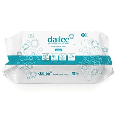Dailee Toallitas Ancianos XL - 288x Toallitas húmedas para el cuerpo y la higiene íntima - Adultos, Ancianos, Discapacitados, Enfermos - 288 toallitas, 6 paquetes