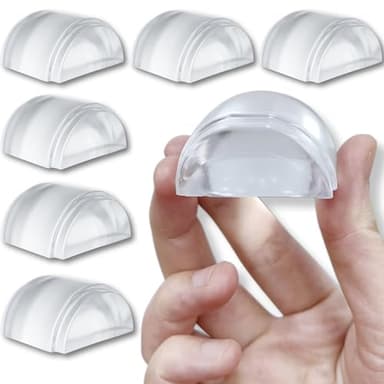Pack de 6 Topes para Puertas Suelo Silicona Transparente - Tope para Puertas Suelo Autoadhesivo - Topes para Puertas que Protegen y Reducen Ruido - Tope Puerta para Todo Tipo de Superficies