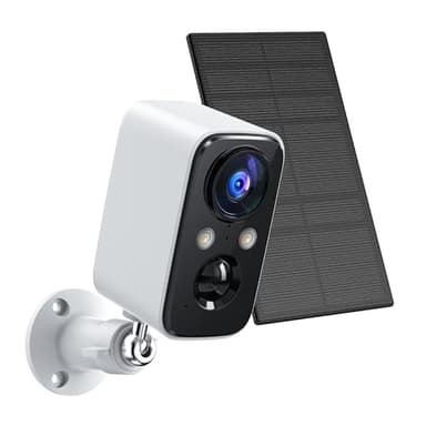 FOAOOD Cámara Vigilancia WiFi Exterior Solar - Camaras de Vigilancia sin Cables Visión Nocturna Color Alarma con Bateria Incorporada Detección Humana PIR Audio Bidireccional IP66
