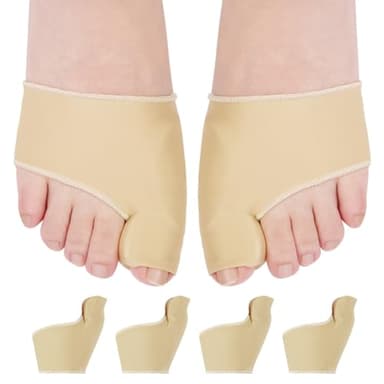 ACWOO Corrector de Juanetes, 4 Separador y Protector de Juanetes, Protector de Juanetes con Gel Suave, Enderezador de Juanetes, Correctores Hallux Valgus, Juanetes Corrector, Almohadillas de Juanetes