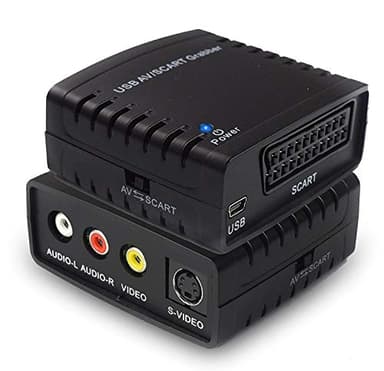 Rybozen - Tarjeta de Captura de vídeo grabadora de vídeo (Hi8 VHS a DVD), Scart a USB, grabadora de Audio y vídeo para Windows 7,8,10,11 / Mac OS, convertidor analógico a Digital