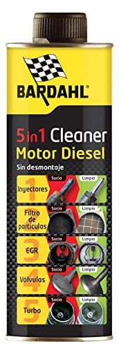BarDahl Diésel Descarbonizante 5 en 1, Limpia la Suciedad del Motor de Coche, Protege Inyectores, Filtro de Partículas, Válvula EGR, de Escape y Turbo - 0,5 L