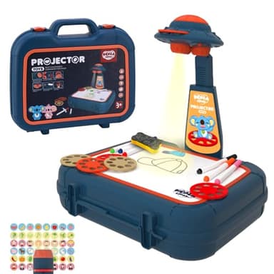 YUNYODA Proyector de Pintura para niños, proyección educativa, Juguete de Maquina de Pintura, proyección Luminosa, Tablero de Graffiti de Escritura Juguete para niños Tablero de Dibujo con proyector