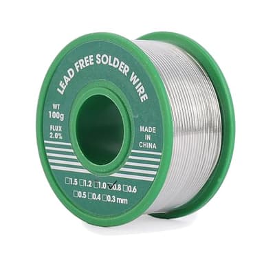Alambre de Soldadura sin Plomo, 0.8mm 100g Hilo Estaño para Soldar, Plata Estaño para Soldadura Electronica, Alambre Colofonia Núcleo Soldar, Sn99% Ag0.3% Cu0.7%