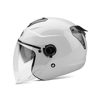 LIONCIANO Helmet with Double Visor, 7 Paragraphs Safety Buckle, Abs Shell Combined with Eps Buffer Layer To Provide Better Driving Protection(Blanco, 56-60cm)