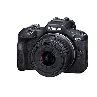 CANON EOS R100 Cámara Mirrorless + Objetivo RF-S 18-45 mm F4.5-6.3 IS STM, Cámara Evil APS-C (24,1 MP) -4 EV, Vídeo 4K 25 fps, Dual Pixel CMOS AF, Wi-Fi y Bluetooth, Negro