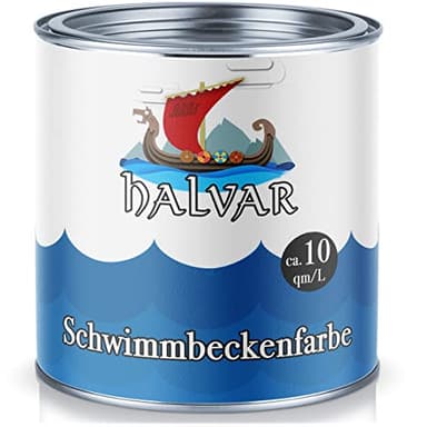 Halvar - Pintura para piscina escandinava, recubrimiento para piscinas en azul, blanco y verde, Azul