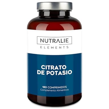 Potasio - Citrato de Potasio - Alta Dosis - 2880mg - Elemento Potasio Puro +1000mg - Músculos - Potassium Citrate - 180 Comprimidos - Nutralie
