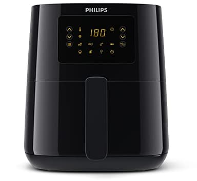 PHILIPS Airfryer serie 5000, tamaño L, 4,1 L (0,8 kg), funciones de cocción 13 en 1, conexión WiFi, 90% menos de grasa con tecnología Rapid Air, aplicación HomeID, compatible con Alexa (HD9255/90)