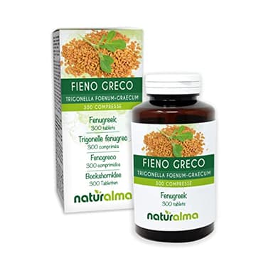 Fenogreco o Alholva (Trigonella foenum-graecum) semillas Naturalma - 150 g - 300 comprimidos - Complemento alimenticio - Natural y Vegano