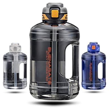 Botella TRITAN, Botella agua gimnasio, botella de agua deportiva, antigoteo y doble sistema para beber. Apertura rápida con un solo dedo y cierre de seguridad. LIBRE DE BPA Y BPS.