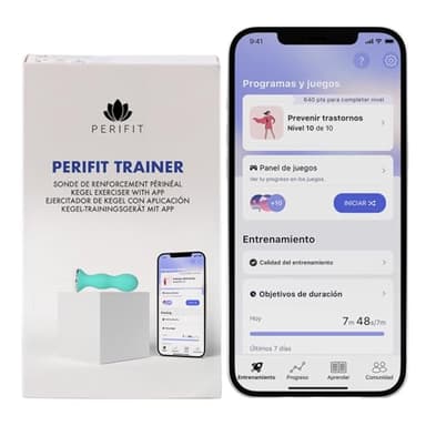Perifit - Ejercitador de Kegel con aplicación | Entrenador del suelo pélvico | Fortalece tu suelo pélvico, mejora el control de la vejiga y agiliza la recuperación postparto