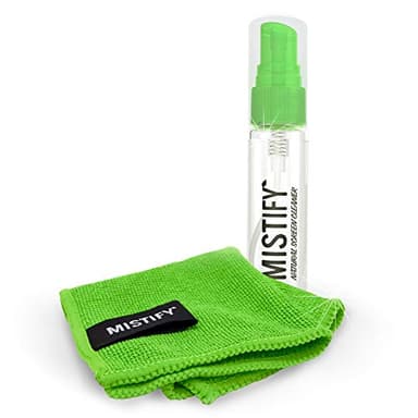 Mistify Limpiador de Pantallas Natural 40 ml y paño de Microfibra [Smartphones Tabletas Laptops Teclados de Pantalla táctil Oleophoebic Smartwatch LED LCD TV 4K]
