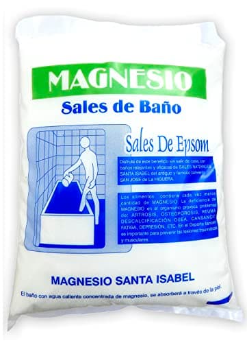 MSI Sales de Epsom Naturales 4,5 Kg. Magnesio Santa Isabel del antiguo Balneario del Yacimiento de La Higuera. Baño y Cuidado Personal.