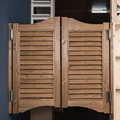 Puertas batientes de madera rústicas occidentales para bar y club, diseño ecológico y elegante, 90 cm x 90 cm, perfecto para patios y espacios al aire libre