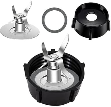 Poweka Piezas de Repuesto Compatible con Oster Osterizer Licuadora Kit de Reemplazo de Accesorios para Licuadora - Cuchilla 4 Puntas 4961 con Base de Batidora de Vaso y Anillo de Sellado
