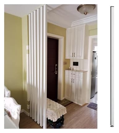 Separador de Ambientes Paneles Divisores De Habitación, Listones De Madera De Piso A Techo De 70 Cm A 240 Cm De Altura, Pilar De Pantalla De Privacidad De Listones De Madera For Sala De Estar/puerta D