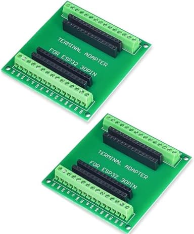 DUBEUYEW ESP32S Breakout Board GPIO 1 en 2 para 30PIN Version ESP32 ESP-WROOM-32 Microcontroller Development Board 2.4 GHz Dual Core WLAN WiFi + Bluetooth 2-en-1(2Pcs)