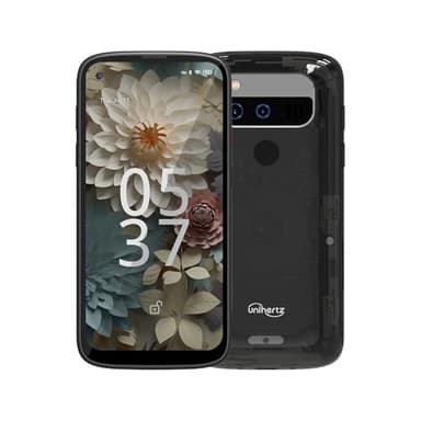 Unihertz Jelly MAX - El teléfono Inteligente 5G más pequeño Android 14 Panda Glasses 100MP Cámara 66W Cargador NFC OTG 12 GB RAM + 256 GB ROM Negro