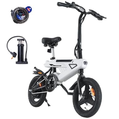 Bicicleta eléctrica plegable de 14", eBike con motor de 250W de alta velocidad, batería de iones de litio 36V-6.4AH, pantalla LCD inteligente, bicicleta eléctrica de ciudad, 3 modos, unisex