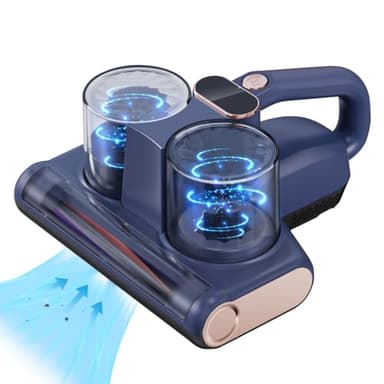 FUVSHU Aspirador antiácaros para colchones, aspiradora antiácaros con UV-C, para alérgicos, elimina el 99,9% de alérgenos de colchones, camas y sofás, peso ligero, con cable, BYT02